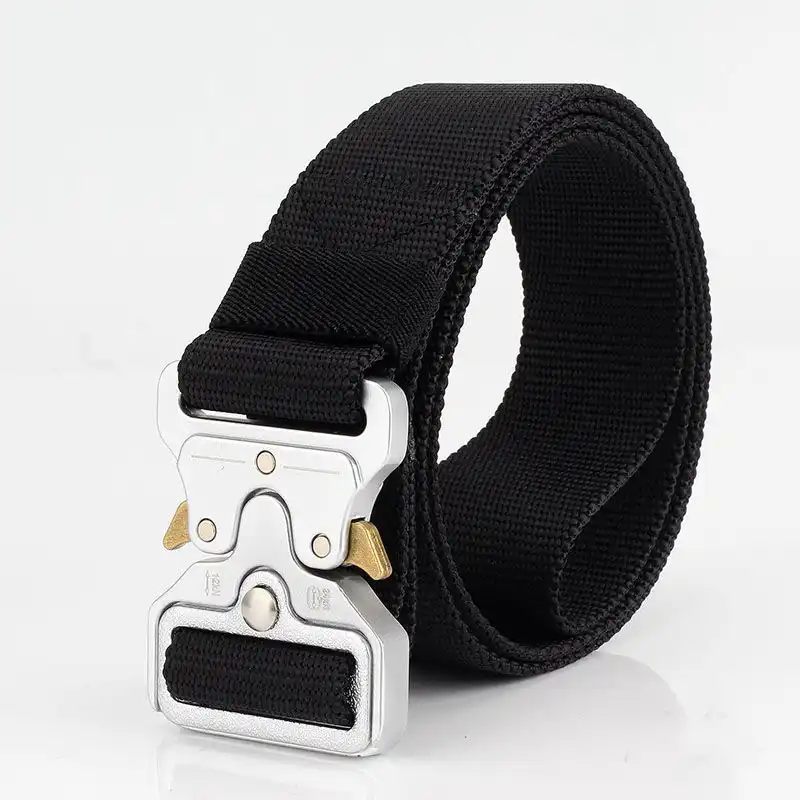 white tactical belt