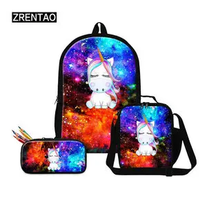 unicorn backpack set