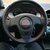 DIY Artificial Leather Steering Wheel Cover Hand-Stitched Black Car Steering Wheel Cover for Seat Ibiza 2004 2006 ► Photo 2/6