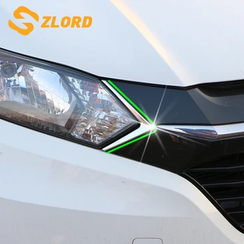 

Car Headlights Trim for Honda HRV Vezel HR-V HR V 2014 2015 2016 2017 ABS Chrome Car Front Light Sticker Decoration Stickers