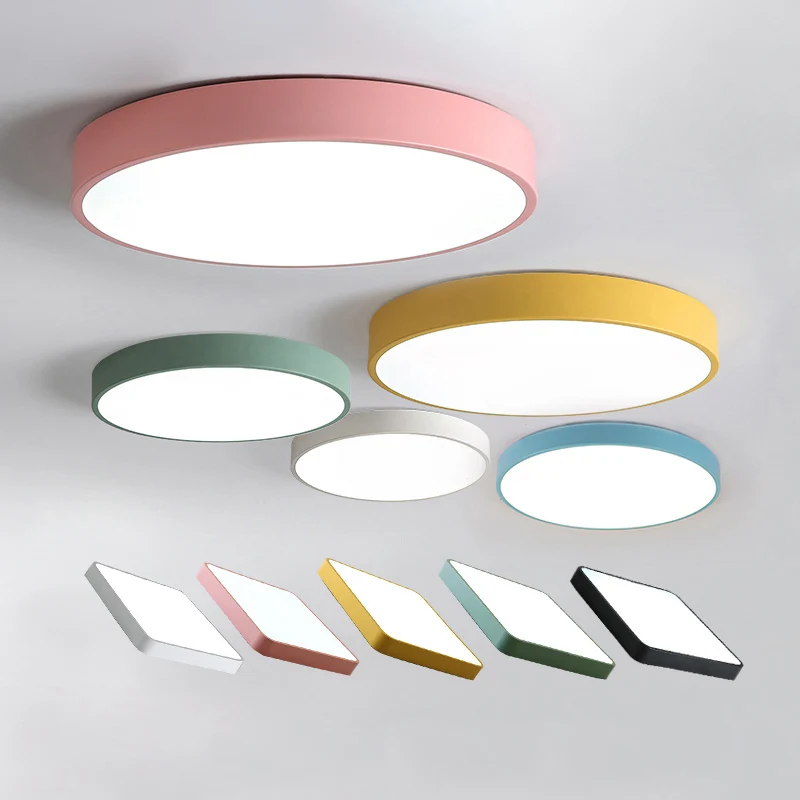 

Ultra Thin LED Ceiling LED Ceiling Lights Lighting Fixture Modern Lamp Living Room Bedroom Kitchen Surface Mount Remote Control