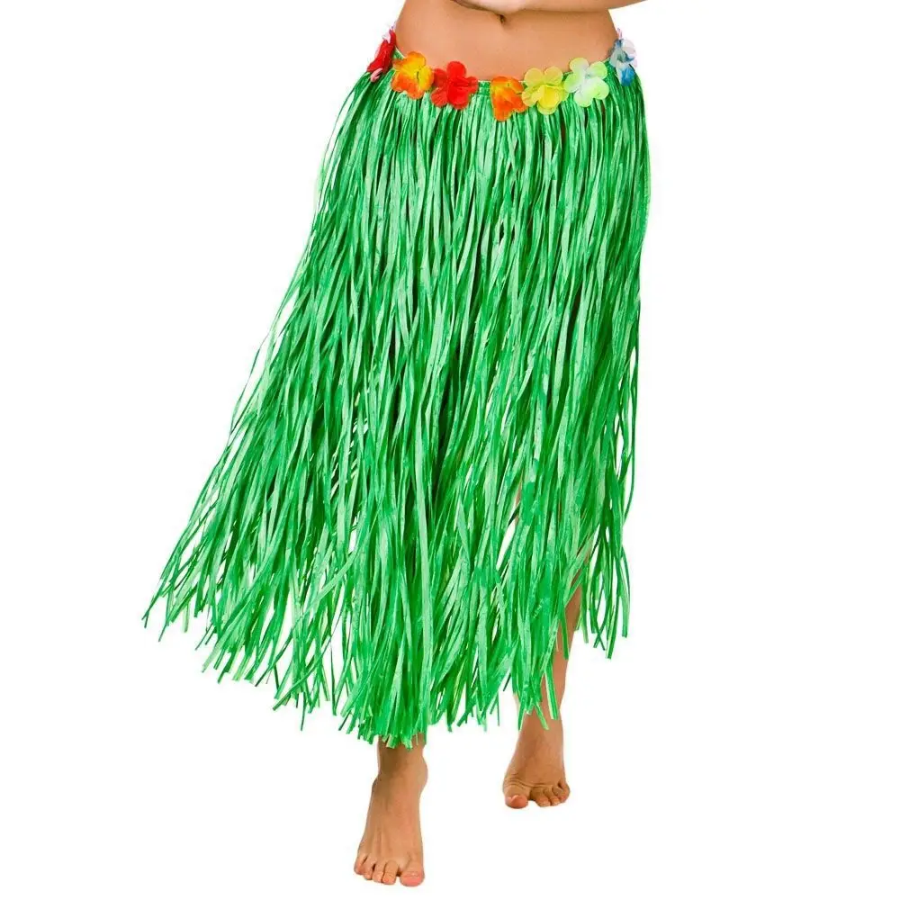 

Hawaiian Hula Grass Flower Party Skirts Luau Skirt Beach Dance Costume 80cm