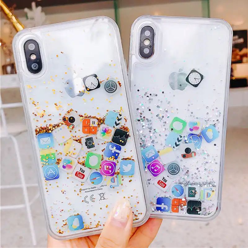 coque iphone xs max glitter