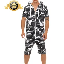 Повседневный мужской комбинезон, Летний комбинезон с коротким рукавом и карманами, Летний рабочий повседневный мужской комбинезон