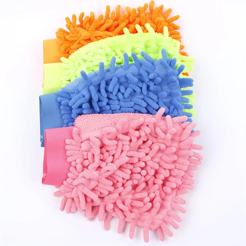 Прочная супер микрофибра для мытья окон автомобиля ткань для чистки пыли полотенце в виде перчатки 5 цветов аксессуары для дома