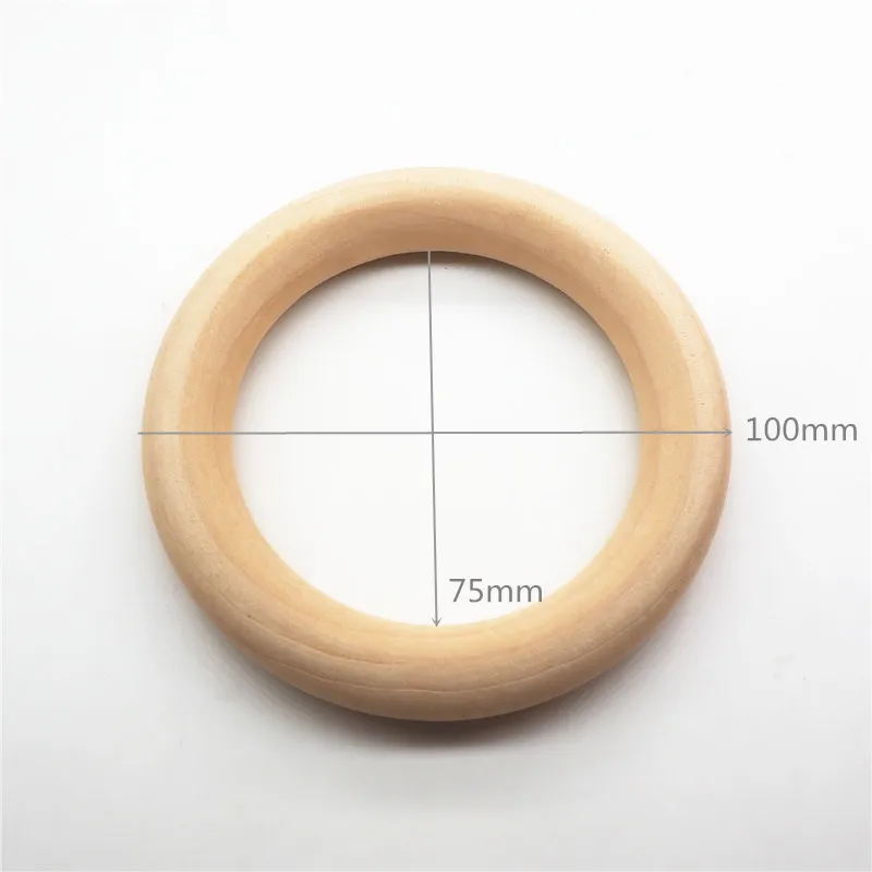 Chenkai 10 шт. 100 мм 4 ''Детские деревянный Прорезыватель кольцо природа деревянный прорезывания зубов младенческой соска для купания манекен жевательные сенсорные см игрушка