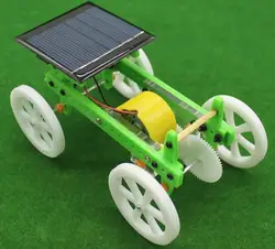 Солнечные игрушки DIY Технология науки Наборы Солнечной игрушечных автомобилей четыре колеса автомобиля модель образования научного