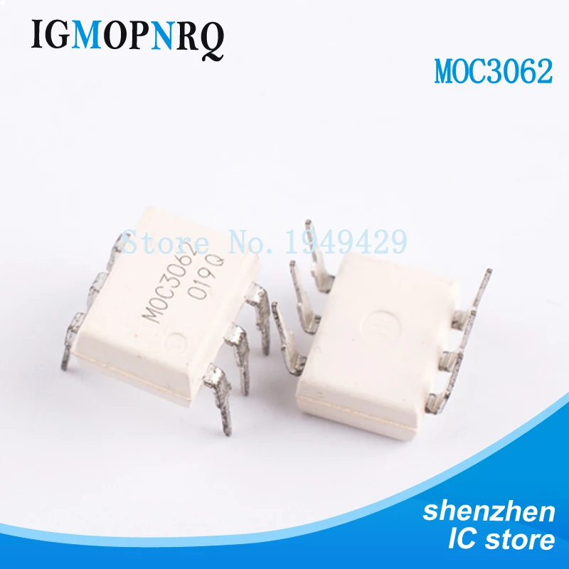 10PCS MOC3062 DIP6 Triode and SCR output optocoupler 600V Optocoupler