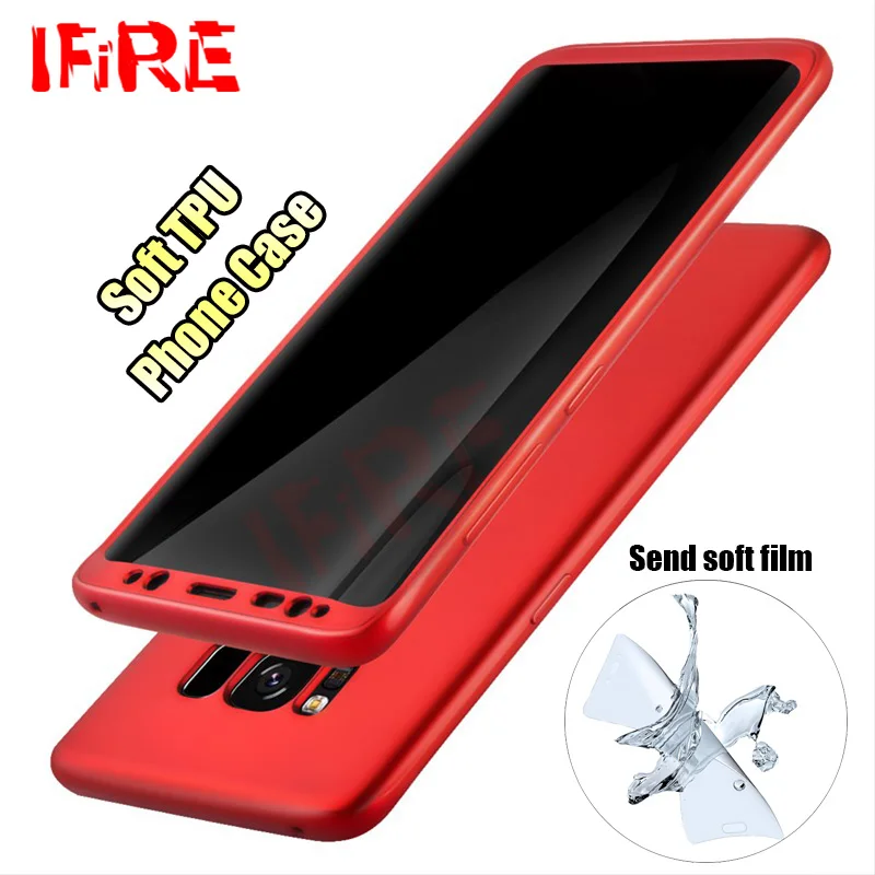 

360 Silicone Soft TPU Protective Case For Samsung Galaxy S8 S8 Plus Cover Shockproof Case For Galaxy S6 S7 Edge Note 8 Shell Bag
