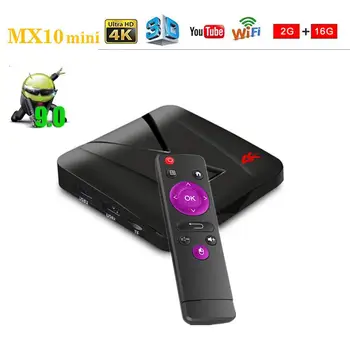 

EastVita MX10 Mini Android 9.0 Quad-Core TV Box 3D 4K HD H.265 HDR10 USB3.0 2GB/16GB WiFi Streaming Media Player