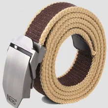 Army Tactical Belt Automatic Buckle Canvas Belt Male Mens Outdoor Waist Men High Quality Strap