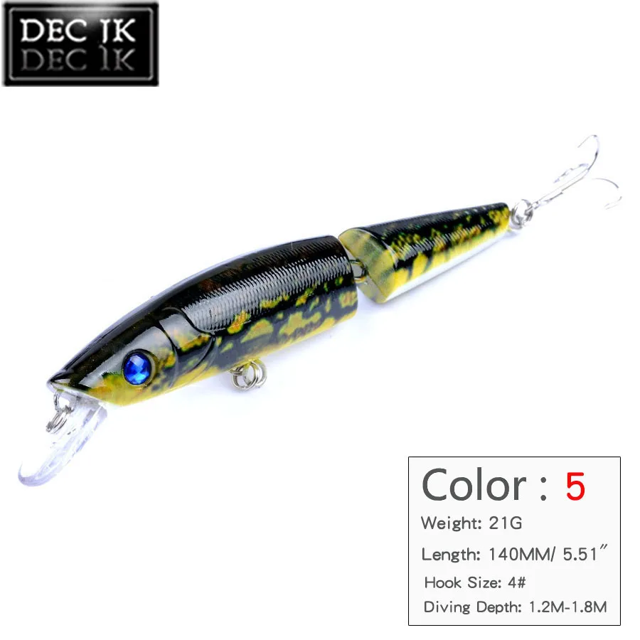 1PCS Minnow Sea Artificial Fishing Lures Tackle Multi Section Lure Bait Fish Fake Hard Laser Bait Set Wobblers For Pike Trolling (6)