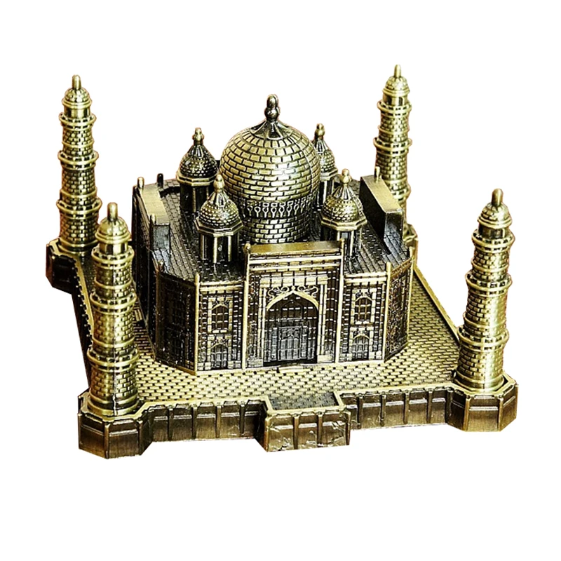

India Taj Mahal Decoration Metal Crafts World Landmark Building Architecture Iron Model Art Home Taj Mahal Suveniour Gift Crafts