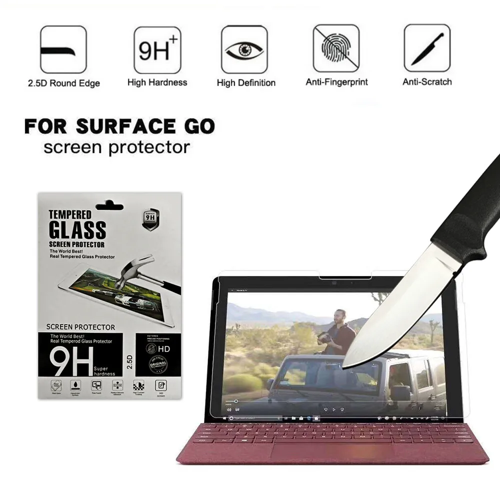 

Exquisite craftsmanship 9H 2.5D Clear Screen Protector Covers for Microsoft Surface Go 10 inch18#817