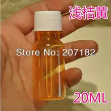 200 шт./лот) 20 мл Прозрачный Orange жидкости бутылки, жидкие mediine бутылки, ПЭТ-бутылки