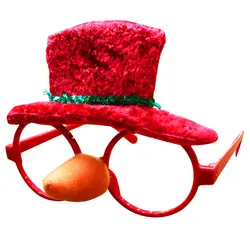 Abwe Best продажи Рождество высокой шляпе Стиль очки Рамка игрушка в подарок для детей Дети Рождество мультфильм детей взрослых очки кадр
