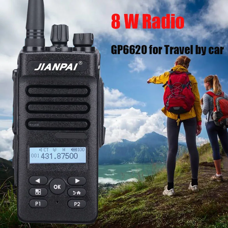 8 Вт gp6620 портативный UHF радиолюбителей длинные расстояние большой мощности Хэм CB радио для охоты gp6620 радио ФИО comunicador портативная рация 10 км