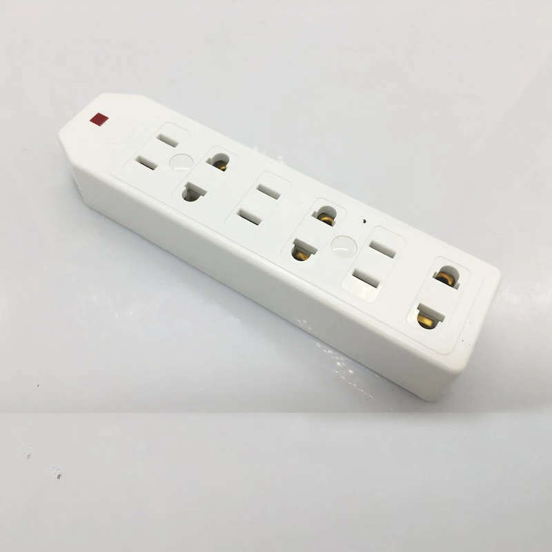 

CN Socket 250V 6A wireless row plug 6 - position two - hole ground mop terminal board Can wiring power strip no line socket