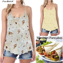 Camiseta sin mangas de avestruz para mujer, camiseta de talla grande para mujer, 2019 de verano, divertida moda sute para mujer, 2019(China)