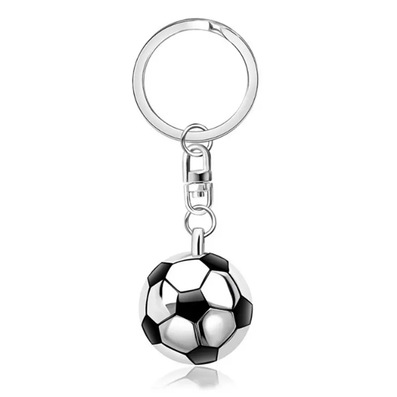 Personality Football Key Chains Sports Jewelry 3D Soccer and Mirror