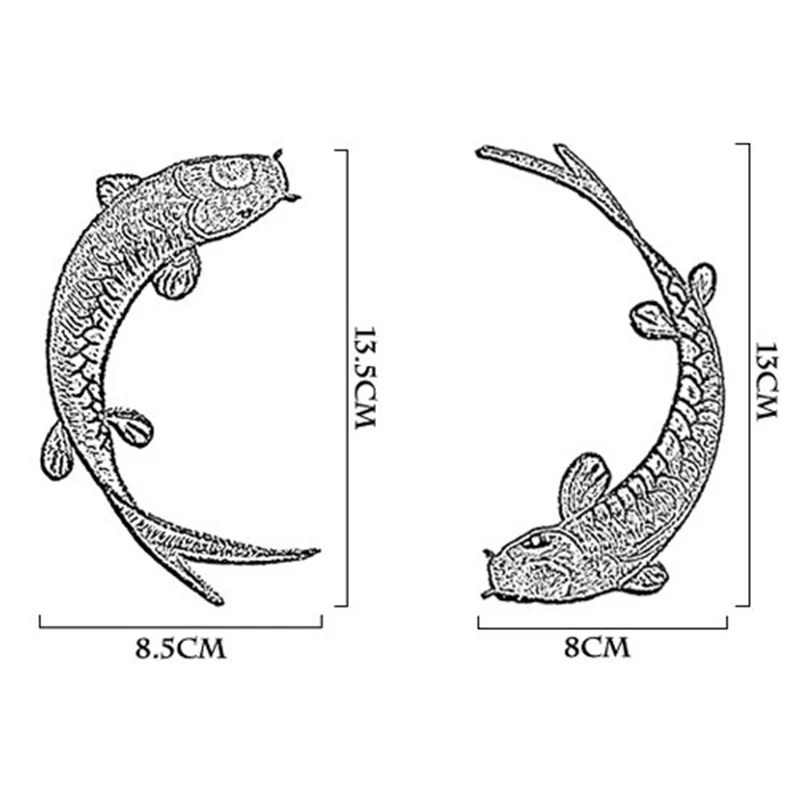 Тай Чи рыба разноцветные Животные Вышитые нашивки для одежды Сделай Сам китайский этнический Тай Цзи Счастливый дизайн нашивка вышивка аппликация
