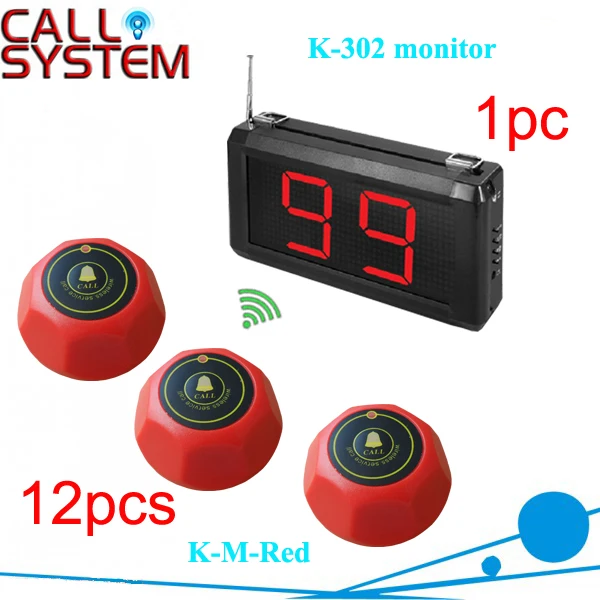 Call Button Waiter System 12 Room caller bell with 1 display panel for KFC, KTV, Tea House Call Button Waiter System 12 Room caller bell with 1 display panel for KFC, KTV, Tea House