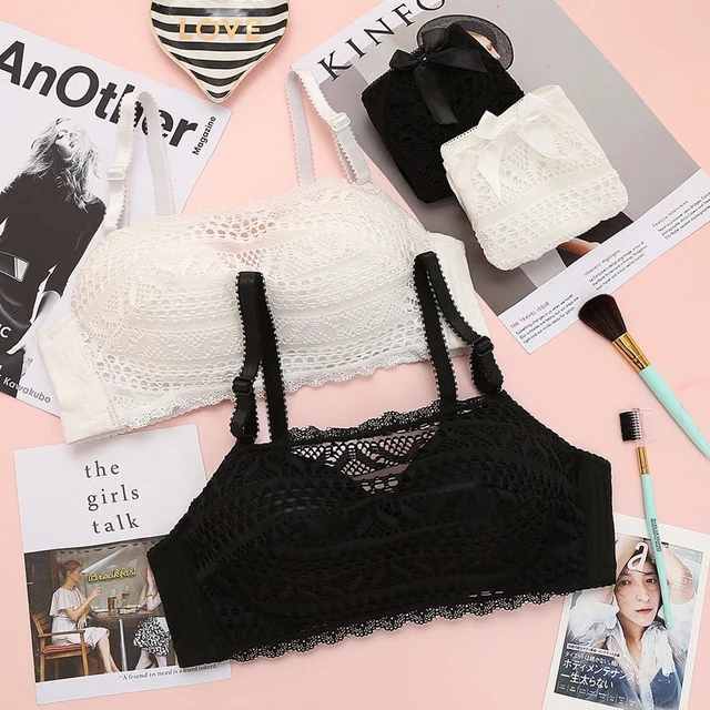 Teenage Underwear Girl Puberty Training Bra and Panty Sets Transparent