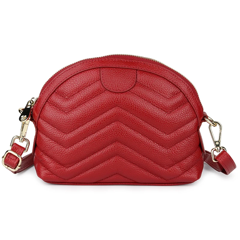 Модная женская сумка из натуральной кожи в форме ракушки, Роскошная красная/фиолетовая/синяя/Черная Женская сумочка-мессенджер, женские сумки через плечо