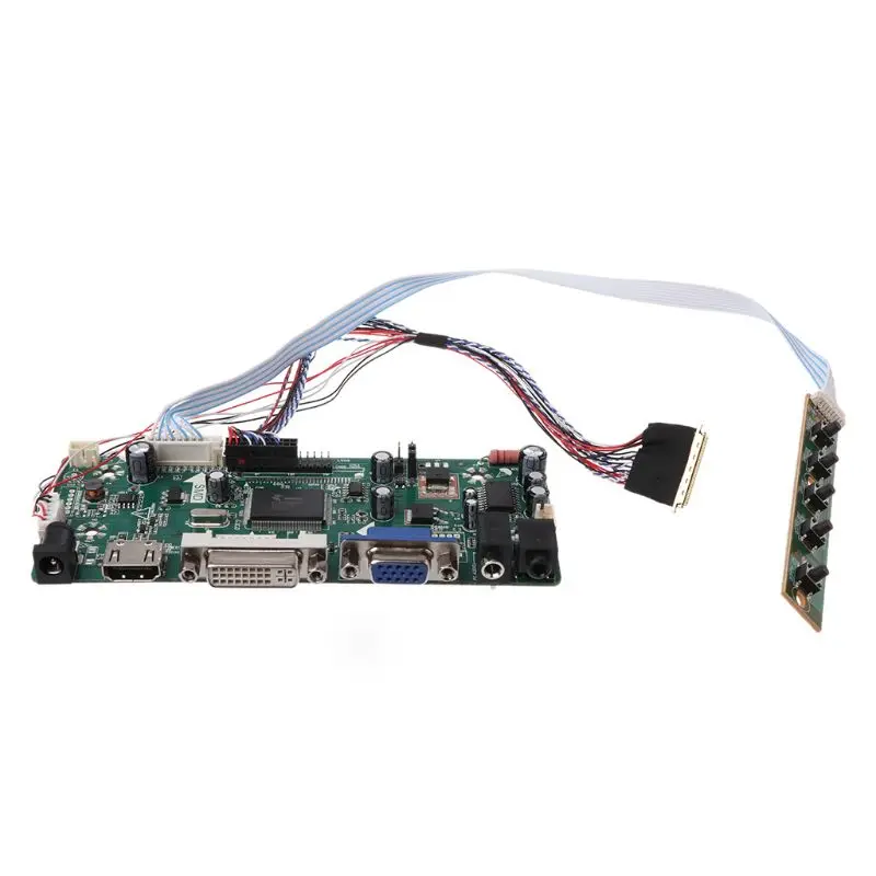 Плата контроллера lcd DVI VGA Аудио PC драйвер модуля DIY Kit 15," дисплей B156XW02 1366X768 1ch 6/8-bit 40 Pin панель