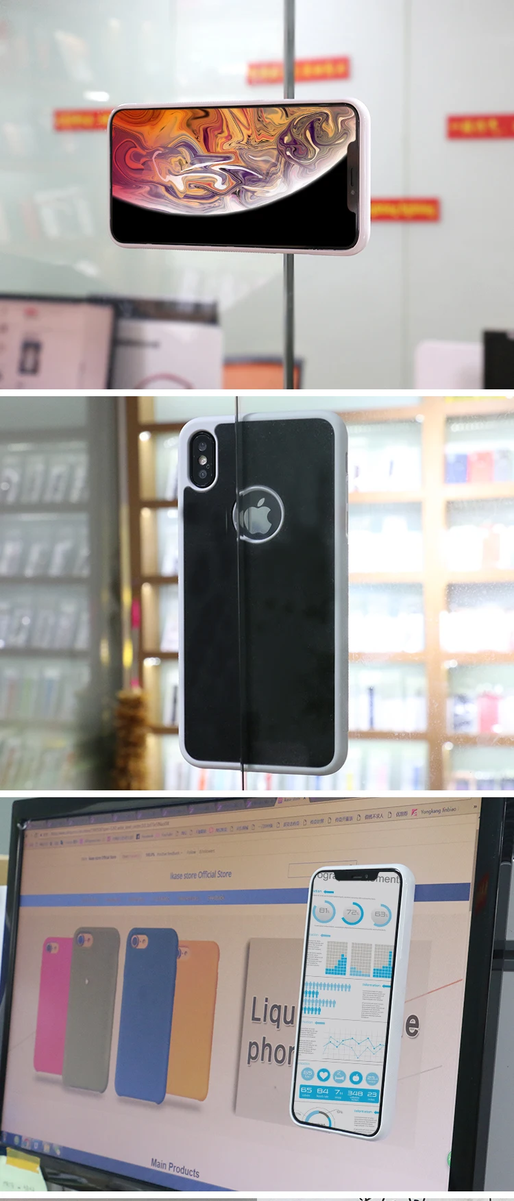 Ikase store чехол для телефона с антигравитационным покрытием для iPhone XR XS Max X 8 7 6S Plus антигравитационный чехол из ТПУ магический чехол с нано-присоской