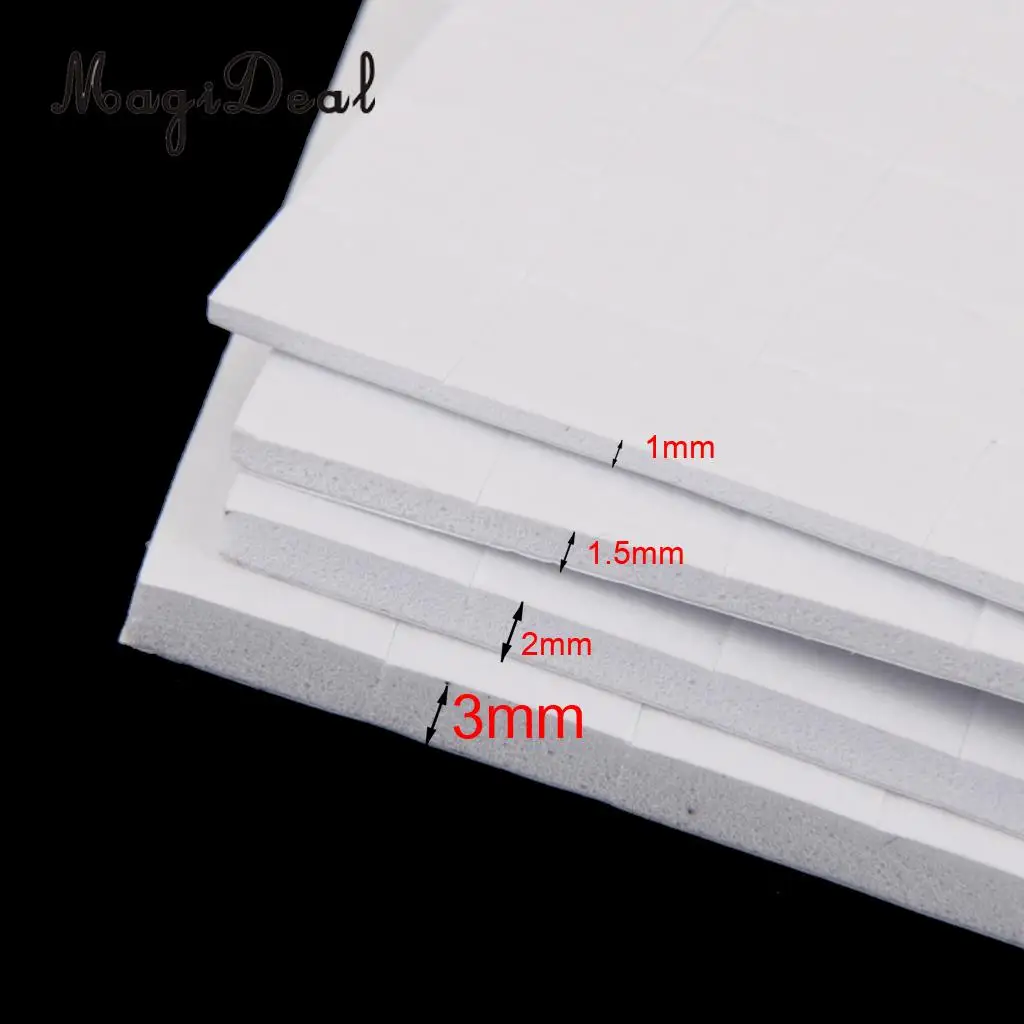 4 sheet Double Side Adhesive From Pads Sticker Fixers for Card Making Super Strong Mounting Sticky Tape 1 mm for Posters Glass