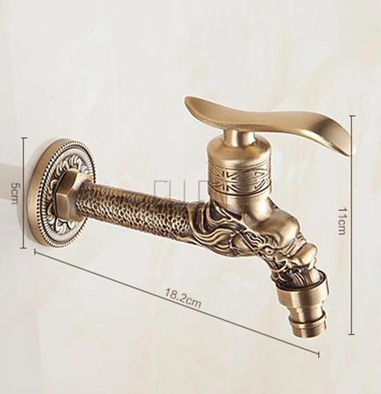 Anituqe бронзовый кран для стиральной машины декоративный открытый кран садовый кран Швабра EL505