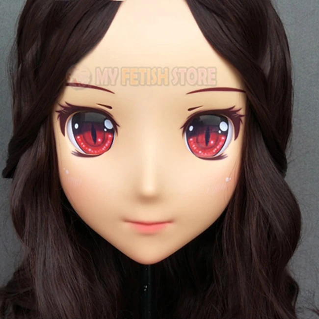 XiaoJiang) Женская милая Смола половина головы кигуруми маска с BJD глаза косплей аниме маска Лолиты кроссдресс кукла
