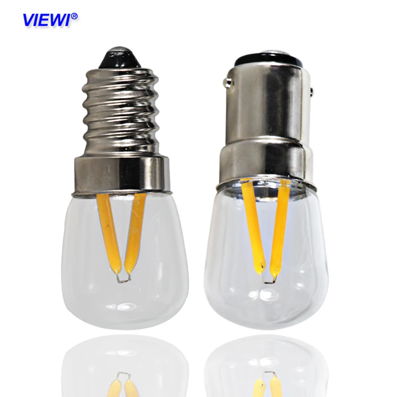 Lampara Led Filament Light E12 E14 B15 110V 220V 12V Mini Refrigerator Bulb 1.5W T22 Candle Spotlight B15D Ac Dc 12 V Volt Lamp