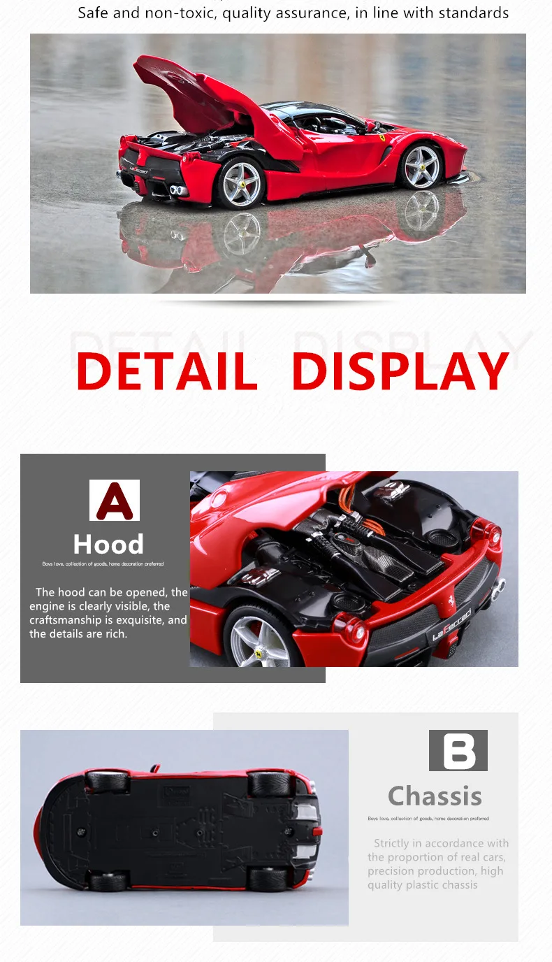 Bburago 1:24 Ferrari 250gto коллекция производитель авторизованный имитационный сплав модель автомобиля ремесла украшение Коллекция игрушек инструменты