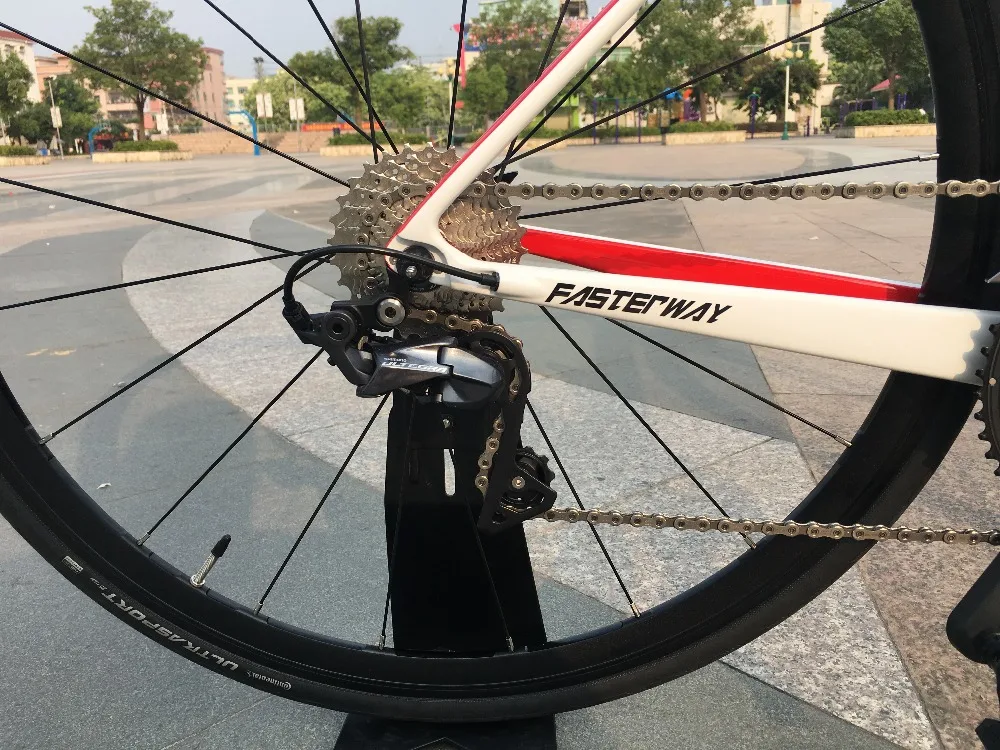 Flash Deal TAIWAN brand FASTERWAY burnt orange with sliver carbon Road Complete Bike 22 Speed R8000 Groupset Bicycle D brake 49/52/54/56/58 40