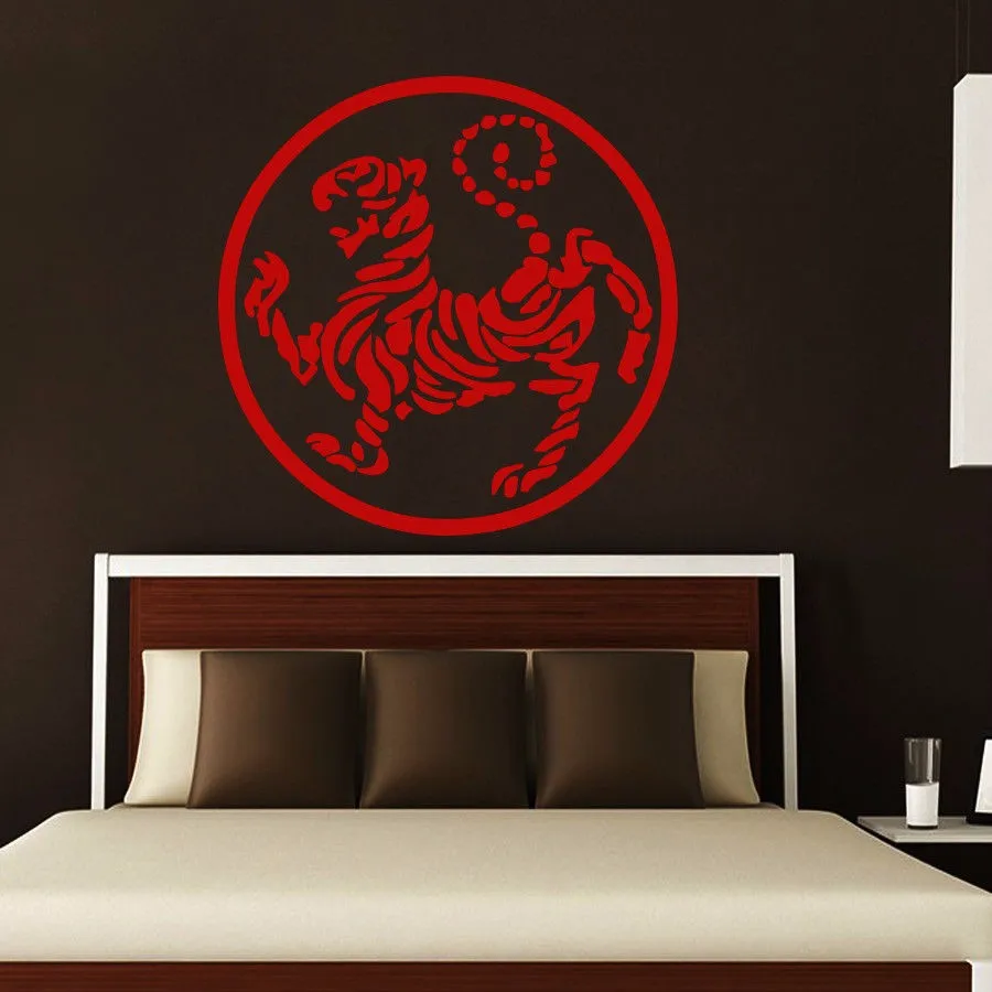 

POOMOO WALL DECOR WALL DECALS VINYL STICKER MARTIAL ARTS KARATE SPORT FIGHT TIGER ART MURAL 3 SIZES