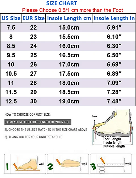 Disney Size Chart Us