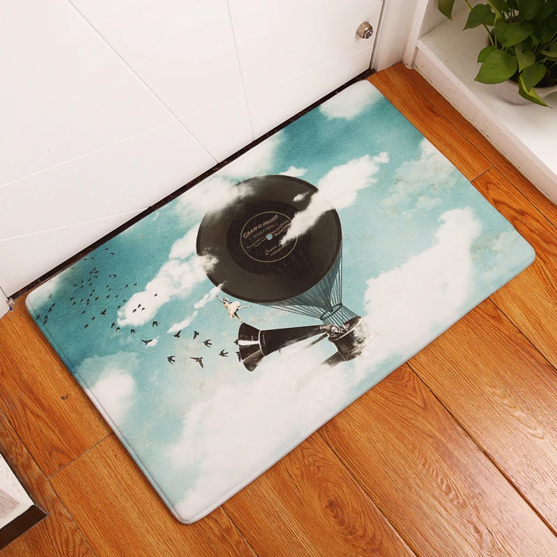Hihg Quality New Anti-Slip Carpets Dream Hot Air Balloon Print Mats Bathroom Floor Kitchen Rugs 40x60or50x80cm | Дом и сад