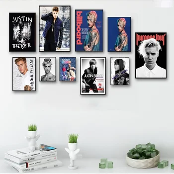 

Custom Justin Bieber Canvas Poster Home Decoration Poster Cloth Fabric Canvas Painting Wall Poster Print