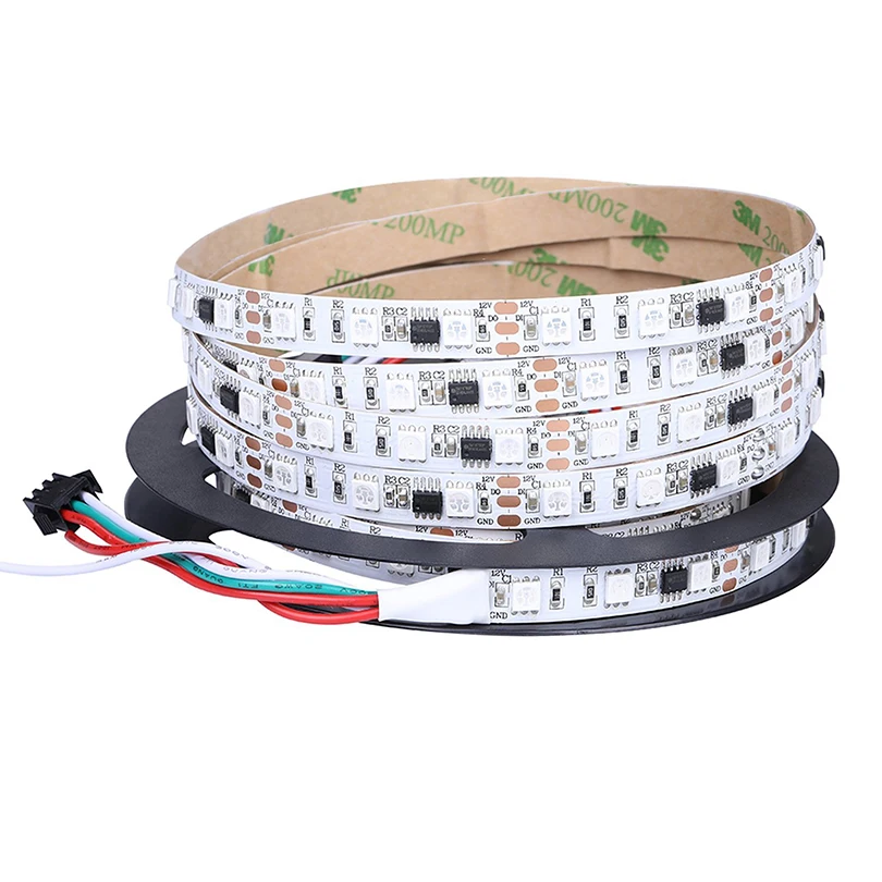 5050 SMD RGB WS2811 Светодиодная лента 5 м 60 светодиодов/м 12 В постоянного тока 2811 адресная