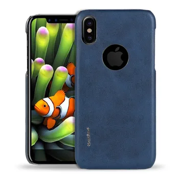 

10pcs/lot Free Shipping Luxury Leather Stick Hard Cover Case For iPhone X