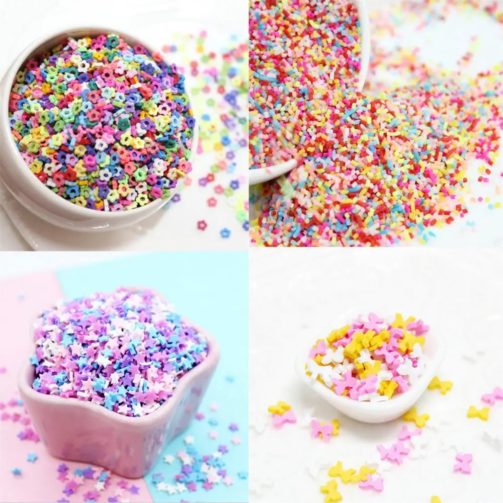 

100g Polymer Clay Sprinkles DIY Food Craft Fake Fimo Rainbow Toppings Confetti Phone Case Decoden Resin Embellishments