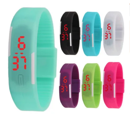 

First Generation LED Bracelet Korean Leisure Fashion Touch Jelly Electronic Watch for Male and Female Students