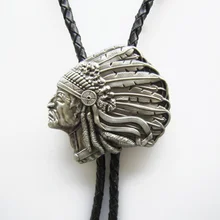 Винтаж Западной Chielf свадебные кожа Цепочки и ожерелья Боло галстук Средства ухода за кожей Шеи Галстук