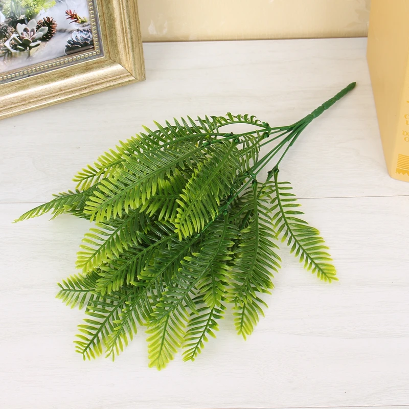 Top Quality 7 fork Ferns Green Grass Artificial Plants Flowers