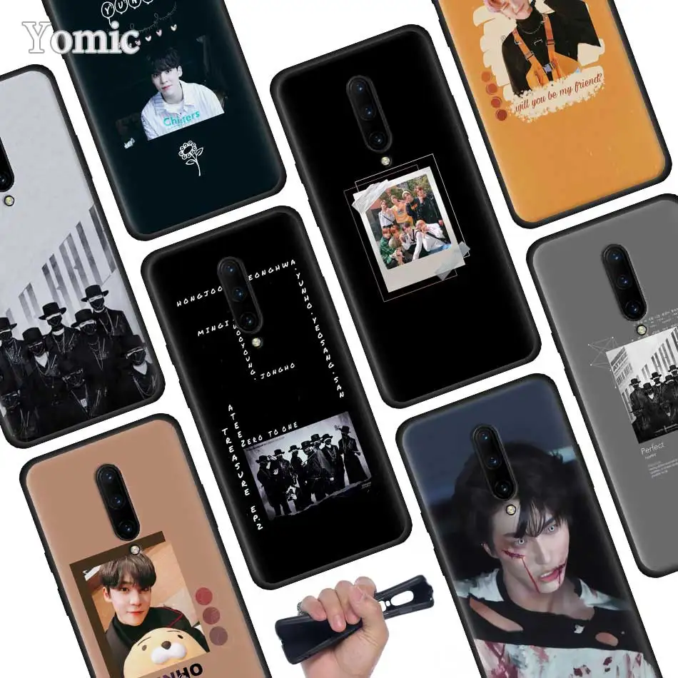 ATEEZ HongJoong SeongHWA Black Soft Case for font b Oneplus b font font b 7 b