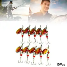 10 шт. Спиннер приманки перо рыболовная блесна приманка металлическая/перьевая приманка HJ SP068 IBK