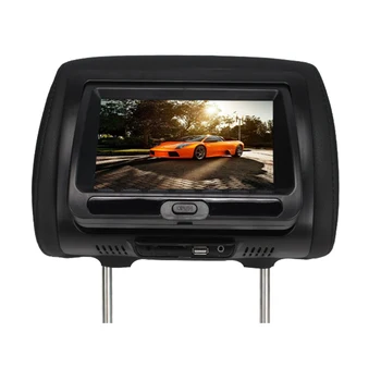 

7 inch TFT LED Display Auto Pillow Monitor Touch Button AV USB SD DVD Game FM IR DC 12V Car Headrest DVD Player Black SH7828DVD