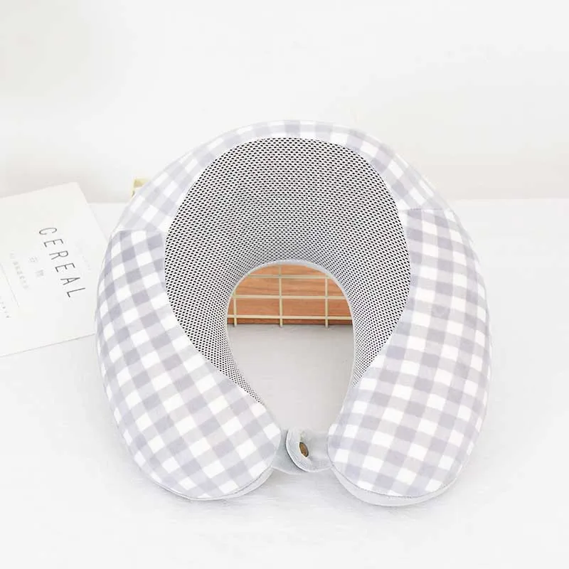 light grey Подушка для путешествий Memory Foam Шейная подушка для шеи для самолета автомобильные офисные подушки для сна u-образный подбородник для головы полета - Цвет: light grey